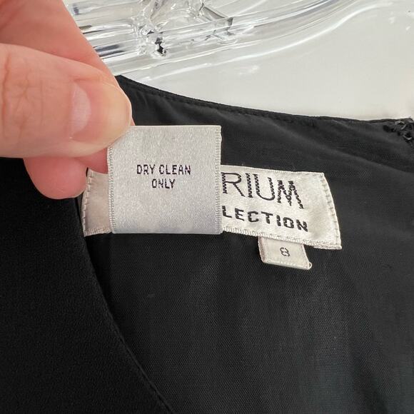 ATRIUM COLLECTION | 90s Scoop Neck Short Sleeve Knee Length Sheath Dress Size 8 - Picture 14 of 15